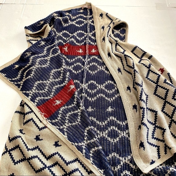 Longline Open Front Cardigan Sweater Vest One Size OS - Picture 5 of 8